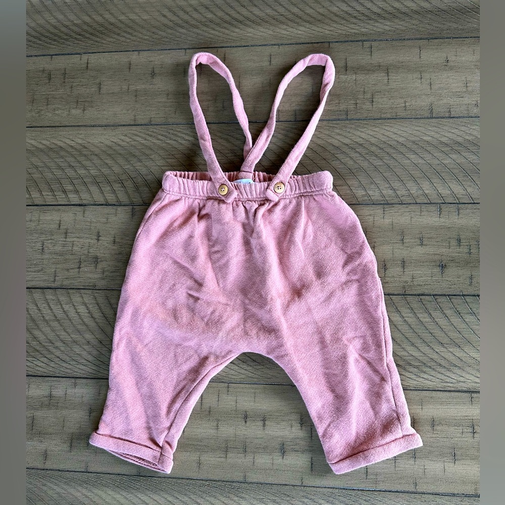 ZARA Vintage style overalls 💗 dusty pink 6-9m